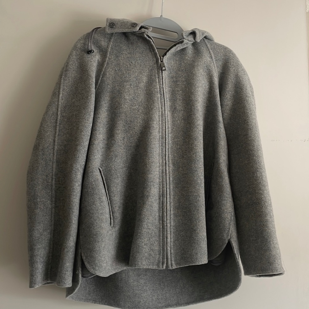 Massimo Dutti wool blend cape coat S